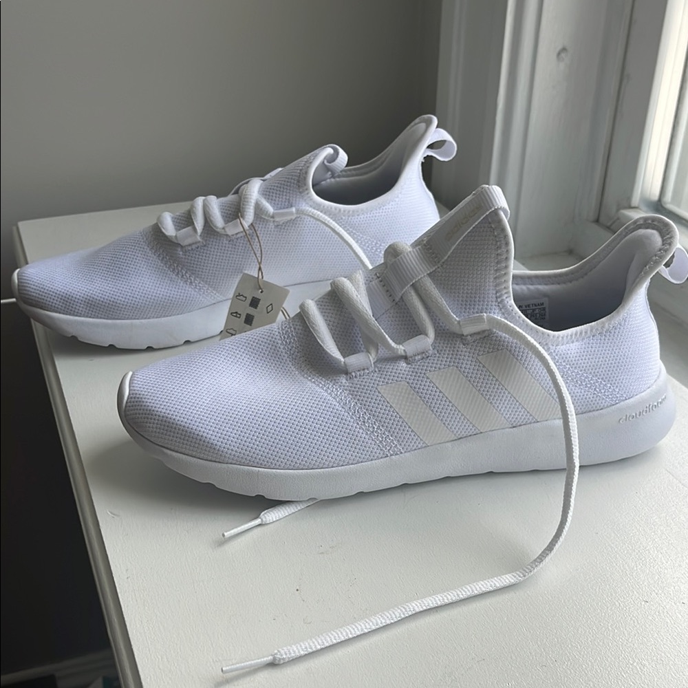 Brand new Adidas All-White Sneakers
